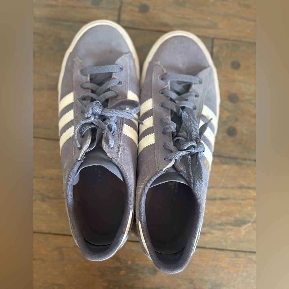 Adidas Men's Gray Blue and White Campus Sneakers Size 10.5 - Picture 7 of 7